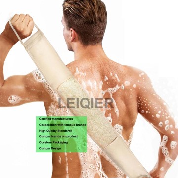 Natural Loofah Back Scrubber with Handle for Exfoliating
