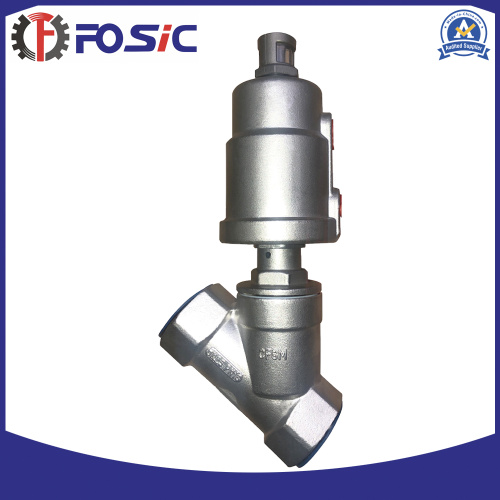 Stainless Steel Pneumatic Flanged Angle Seat Valve