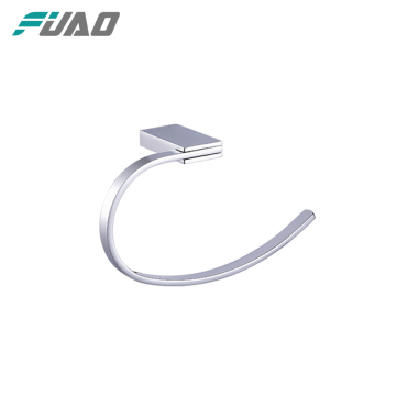 FUAO Brass wall square holder towel ring