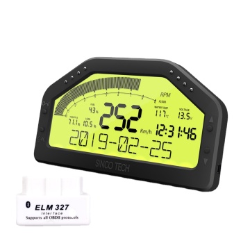Sincotech 6.5 '' LCD Instrument Cluster-OBD2 Race Dash mit 11-in-1-Auto-Messgeräten