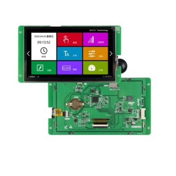 タッチパネル付き7インチスマートHMI IPS LCDディスプレイ、800*480解像度、RS232 UARTシリアルコンバーター