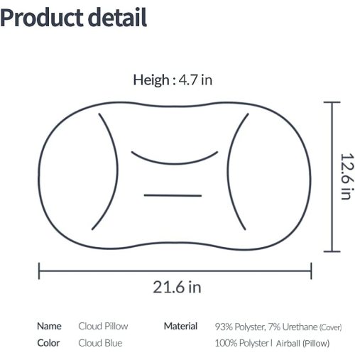 Unique Curved Design Bed Pillow Ciaosleep Cloud-Shaped Sleeping Bed Pillow Manufactory