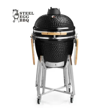 SEB 2020 kamado ceramic grill with trolley 21 inch egg shaped barbecue kanka grill bbq kamado bono