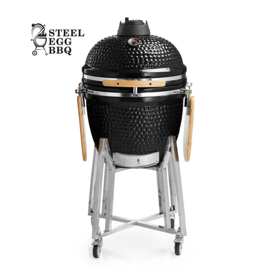 SEB 2020 kamado ceramic grill with trolley 21 inch egg shaped barbecue kanka grill bbq kamado bono