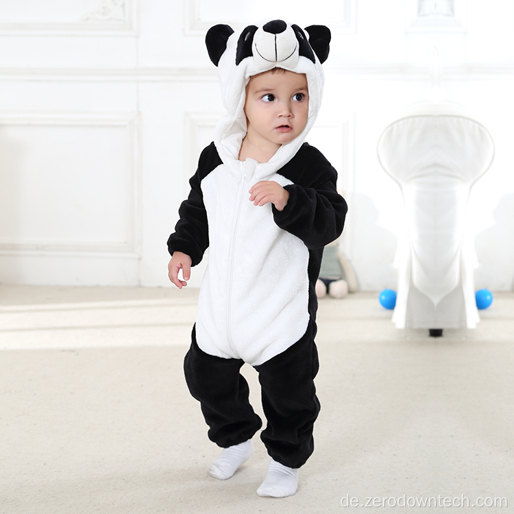 Baumwolle Animal Cute Panda Boy Baby Strampler mit Kapuze