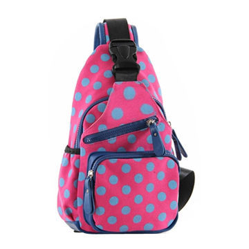 Sling backpack, made of 600D polyester, sport design, customized logo, color, pattern are available