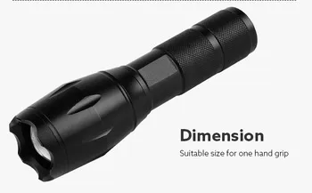 Super Bright Zoom Emergency Outdoor Camping Flashlight Water Resistant