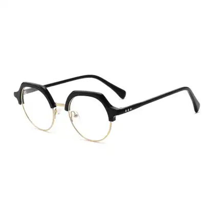 Half Rim Solid Eyewear Acetate Round High Quality Eyewear Frame