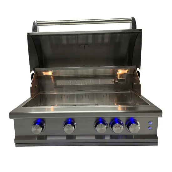 GS02 Movable Stainless Steel BBQ Gas Cabinet Island Grill for Outdoor Use