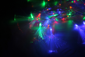 LED string light with optical