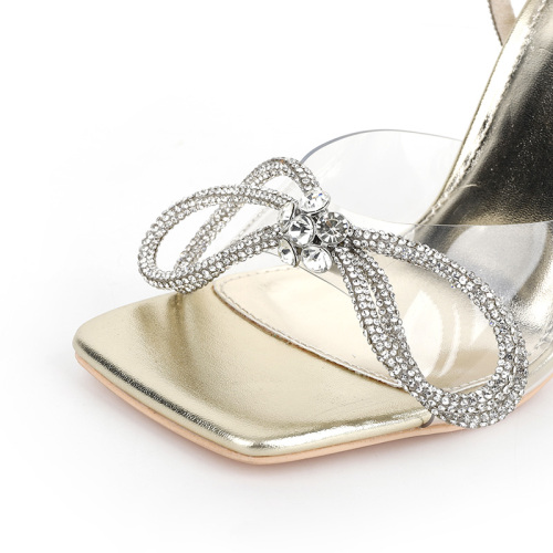 Elegant Butterfly Rhinestone High Heel Sandals