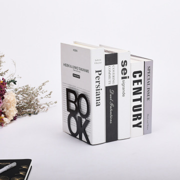 Custom Creative Iron Book Ends - Alphabet Metal Bookends for Shelves