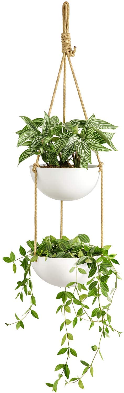 Ceramic Double Hanging Planter