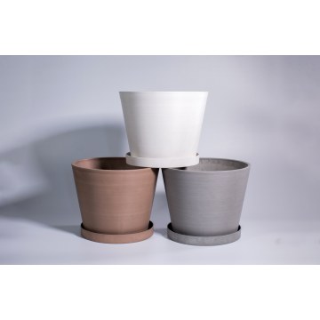 Maceta Circular con Diseño en Relieve