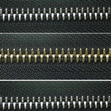 European Type Metal Zipper, Customized Plating are Accepted, Closed-end, with Non-lock Slider