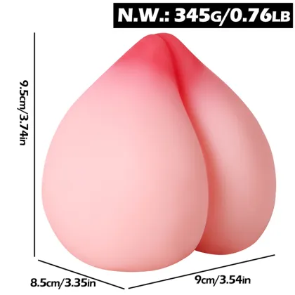 Peach shaped breast masturbator
