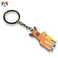 Metal custom shape two sided engraved keychain