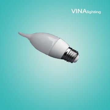 촛불 LED 램프, 3W, E27, SMD3014, 110/220V, 세라믹 + PC