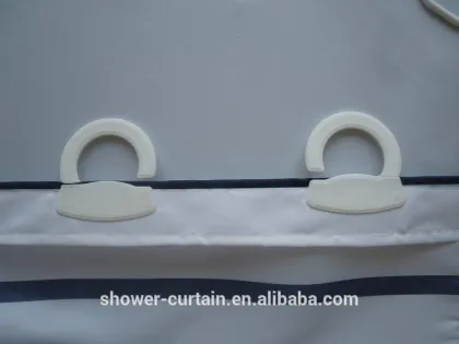100% polyester linen look fabric shower curtain