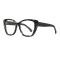 Mujeres gafas de marco óptico de acetato de ojo de gato de gran tamaño