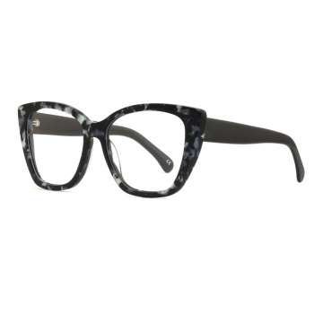 Women Oversized Cat Eye Acetate Optical Frame Glasses