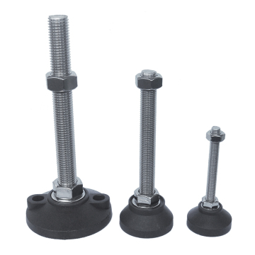 Adjustable Height Levelling Feet with Stainless Bolts and Nylon Base Pads