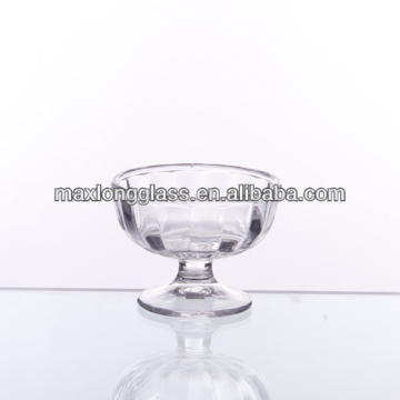 Clear Pressed Ice Cream bowl