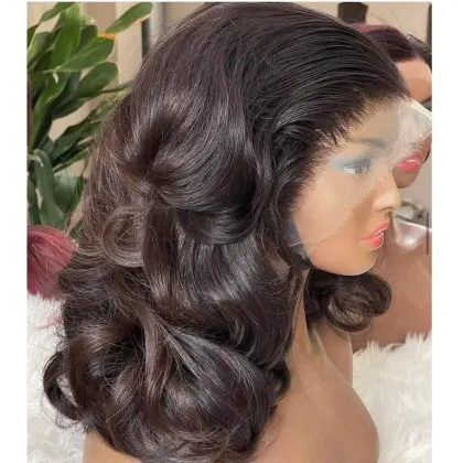 Short Curly Front Lace Wig - Humbenhairlace Long Body Bob Ombre Wig