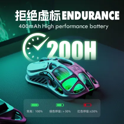 Wireless Metal Hollow Mechanical Keyboard and Mouse Set for E-Sports Games