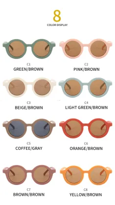 ZHIHENG 2022 Kids Sunglasses - Round Shades for Toddlers