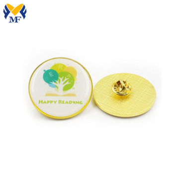 Custom Souvenir Round Printed Lapel Pin Badge