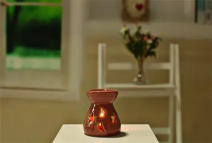 Ceramic Incense Holder with Essential OIL Candle