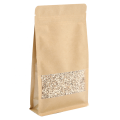 Wholesale Stand Up Ziplock brown Kraft Paper Bag