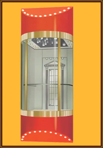 1000kg Observation Lift Without Machine Room