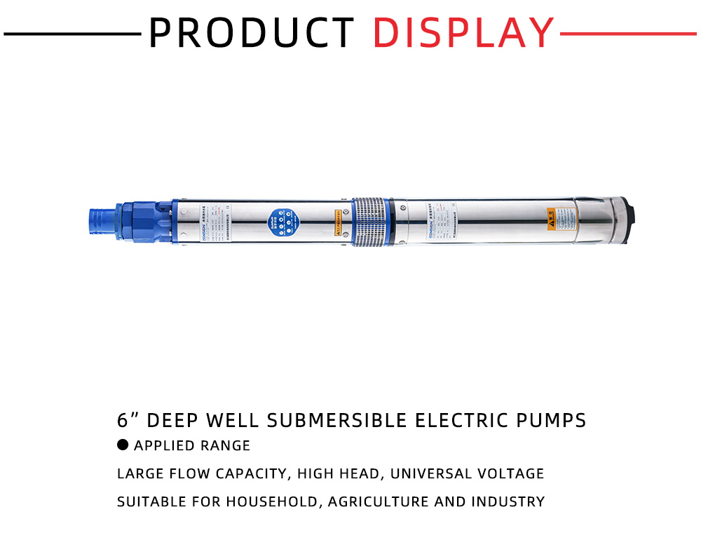 6”deep Well Submersible Electric Pumps Z