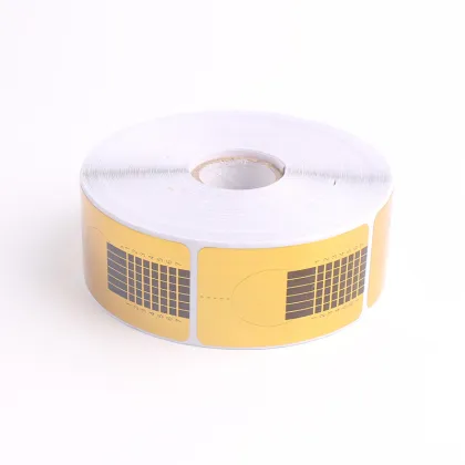 500 Pcs Gold French Nail Form Tips Adhesive Nails for Acrylic UV Gel Extensions