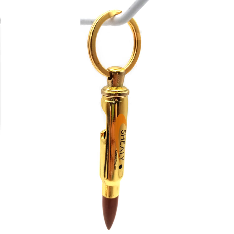 Militar souvenir zinc alloy bullet bote opener keychain