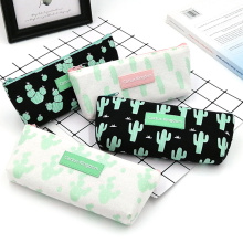 Custom school stationary cactus canvas pencil case