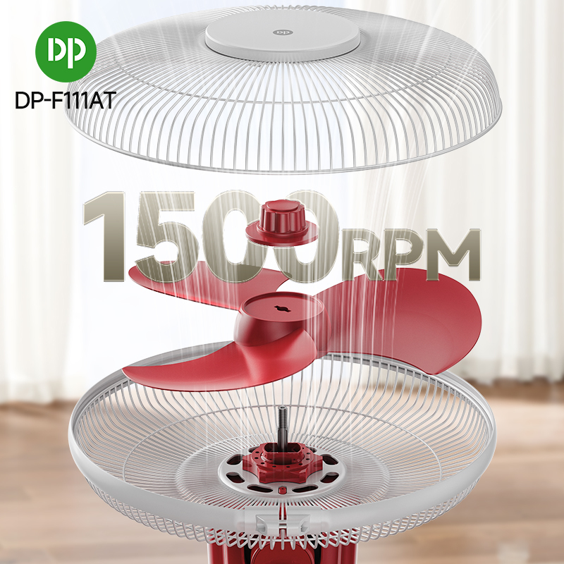 12 Inch Rechargeable Table/Floor Solar Fan AC/DC with LED Light