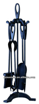 5-pcs fireplace tools set,Black