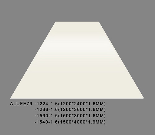 لوح البناء PVDF صفائح الألومنيوم كريم ماتي