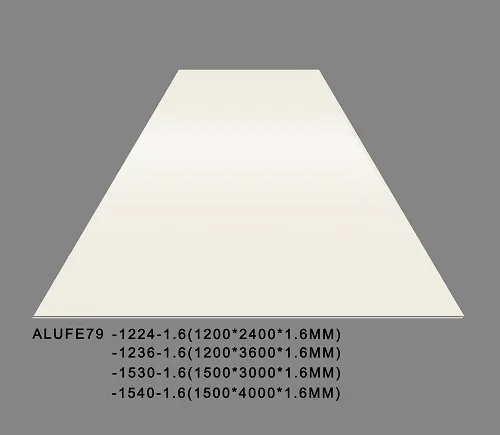 Glossy Cream Aluminum Sheet Plate 1.6mm 5052 H32