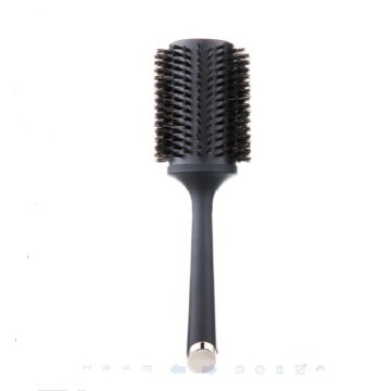 Professional plastic hair brush ceramic coating round hair brush hard boar bristle hair brush