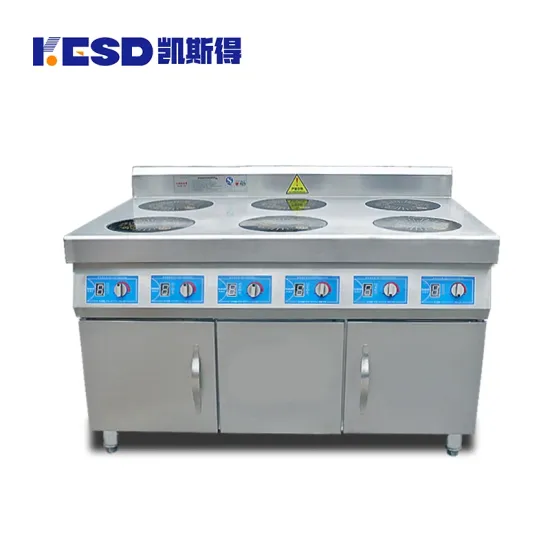 Commercial Use Cooking Stove Electric Induction Cooker Wide Steel Restaurant Cabinet-Style Hob Stovetop 220V 6 Six Burner
