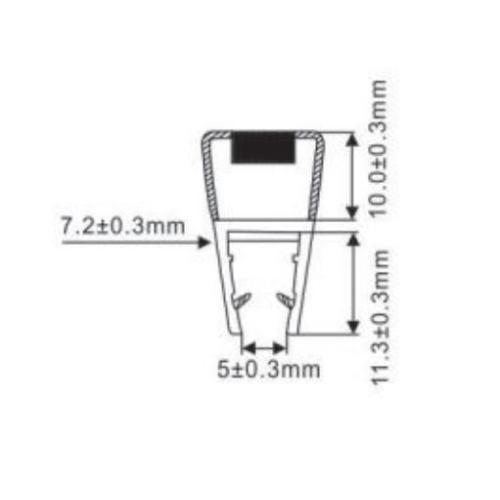 Glass Door Side Seal Strip 180 Degree Glass Door Magnetic Strip Factory