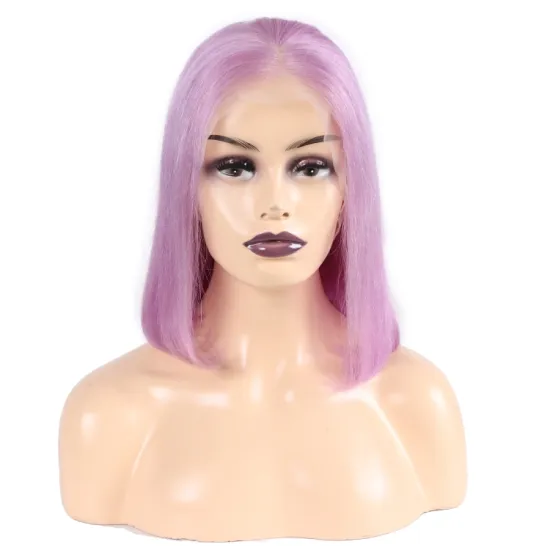Wholesale Colored Human Hair Wigs Hd Lace Front Red Orange Pink Purple Bob Wigs 13x4 Lace Front Human Hair Wig