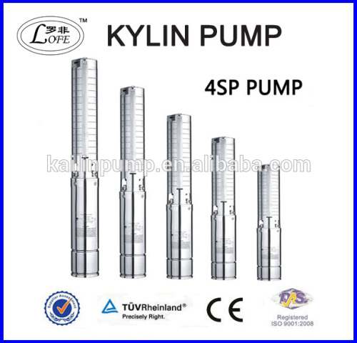 Centrifugal Submersible 4'' SP Stainless Steel Deep Well pump with ISO9001