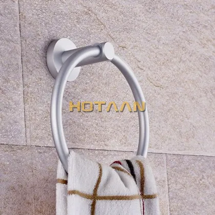 Portable Towel Racks Round Aluminium Towel Holder Rings Wall Mounted Bathroom Accessories Anti-Rust Towel Racks YT-12191