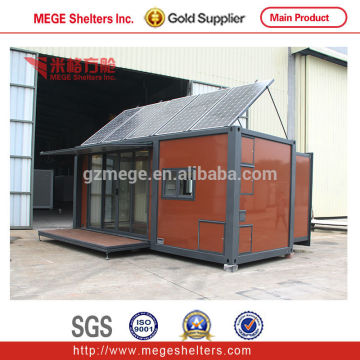 Portable beach house with solar panels