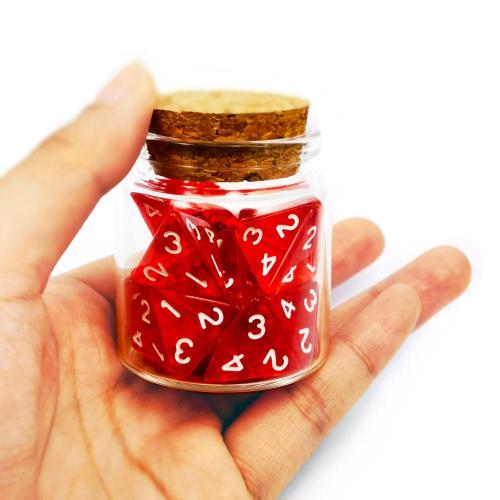 Botella de poción de curación de D4 Red Duice de tamaño estándar de Bescon, 20pcs D4 Health Potion Dungeons and Dragons Accessory